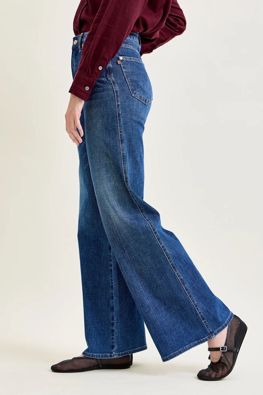 Judy Blue Jordyn Tummy Control Wide Leg Jeans