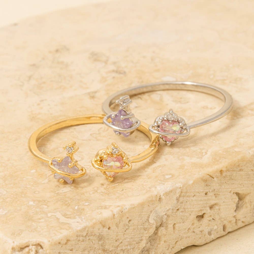 Open Rhinestone Fashion Ring