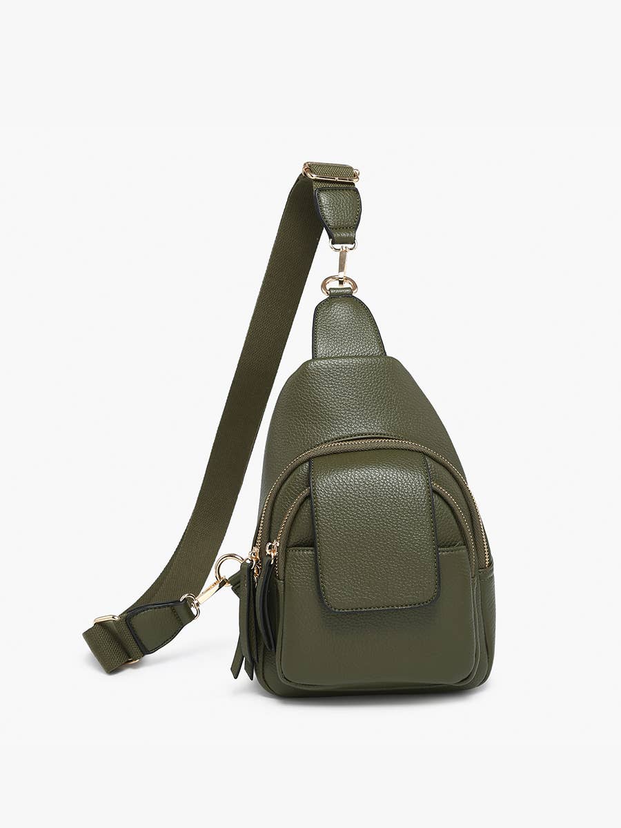 Sophia Sling Bag w/ Flapover Pocket