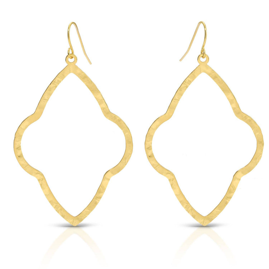 Large Textured Medallion Earrings