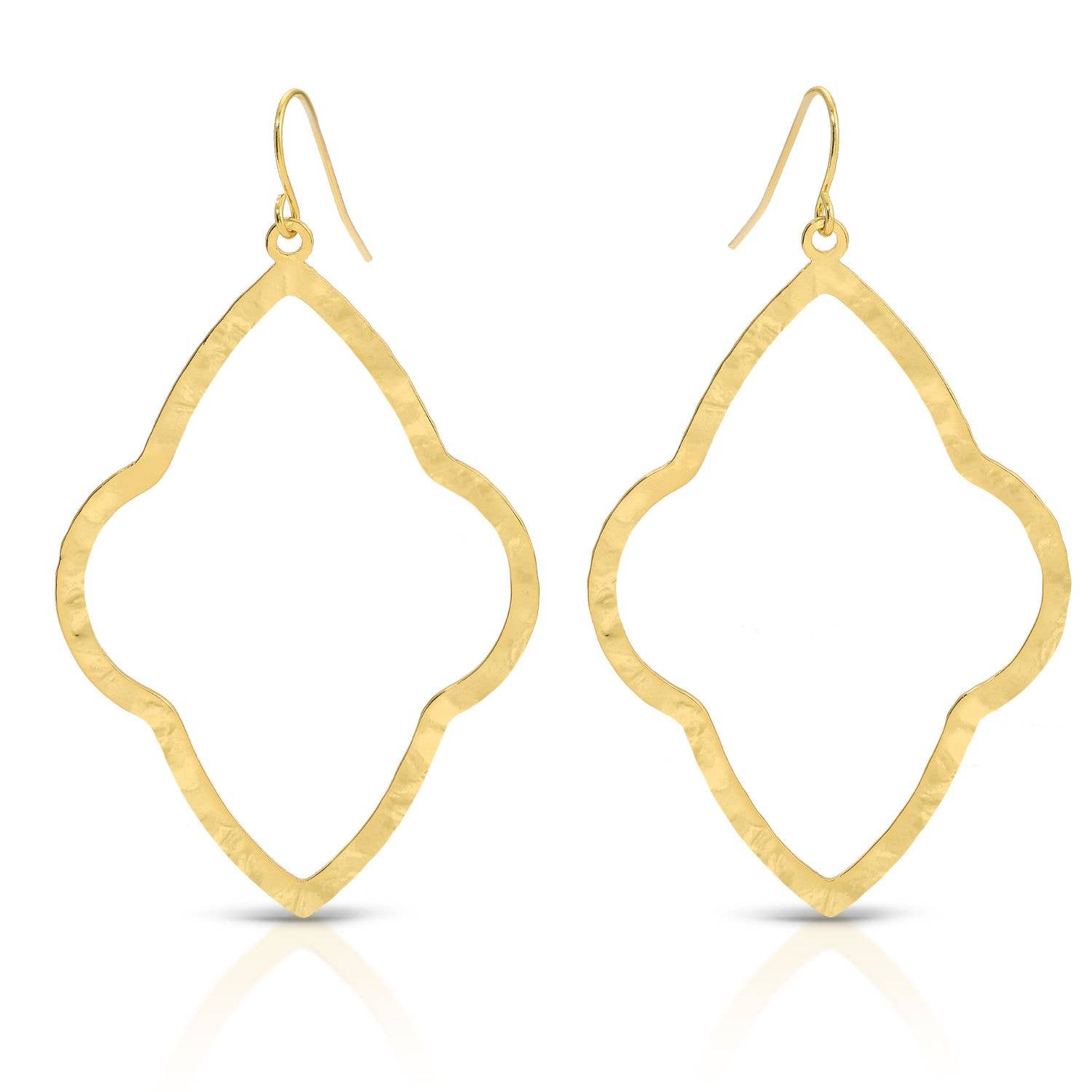 Large Textured Medallion Earrings