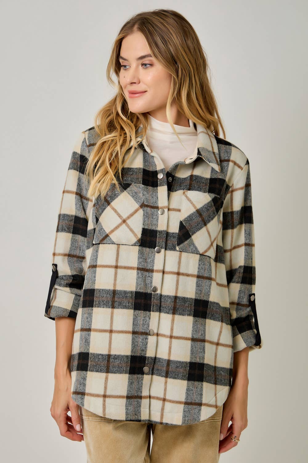Cozy Brushed Plaid Shacket