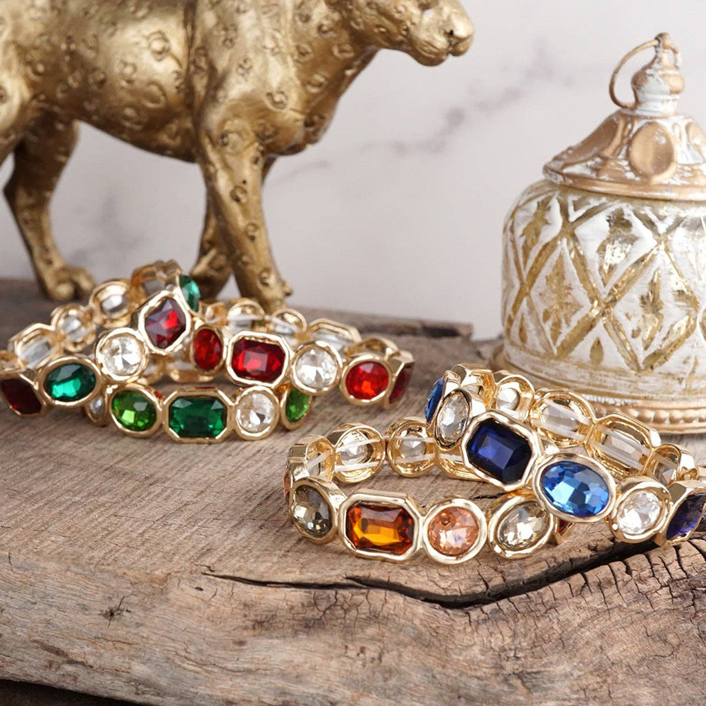 Radiant Array – Statement Stretchy Gem Bangle