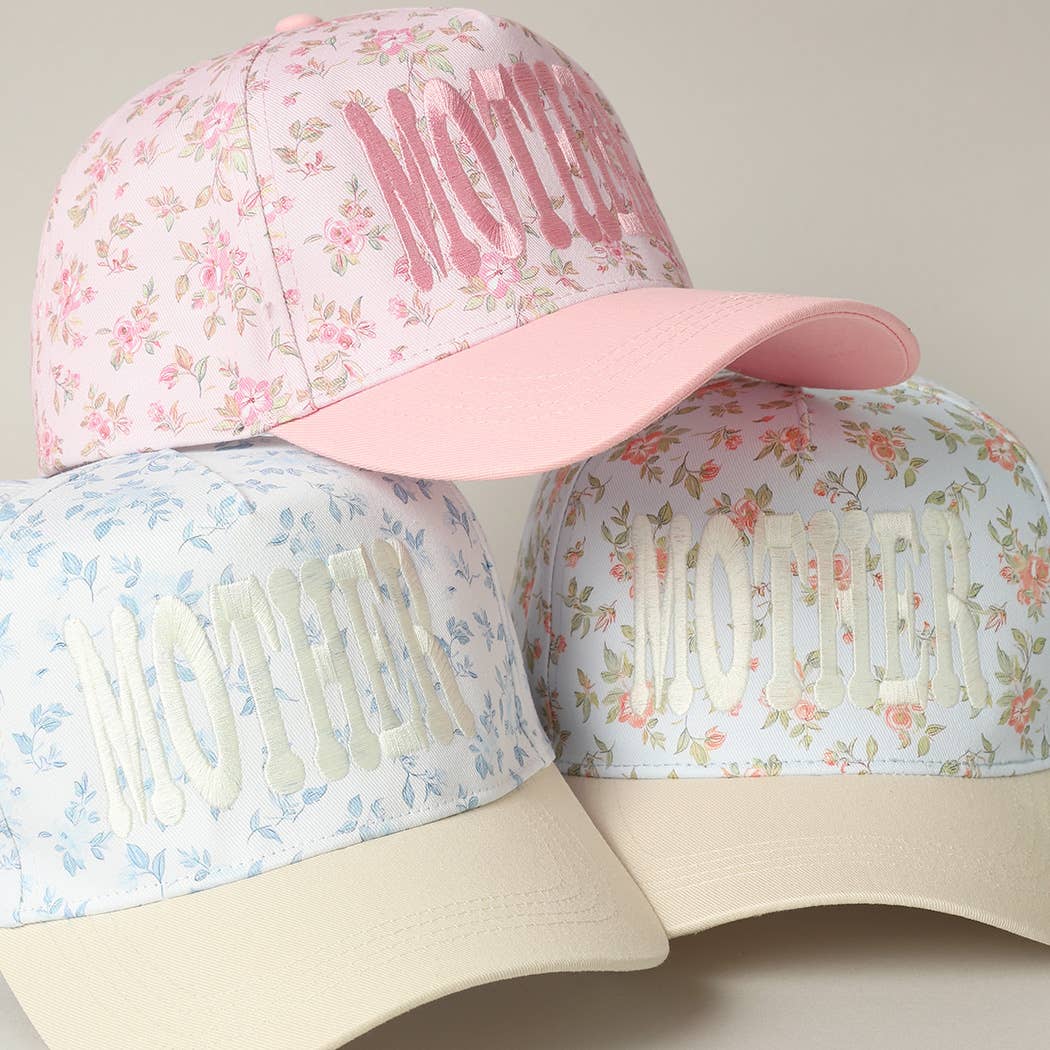 MOTHER Embroidered Flower PatternTrucker Hat