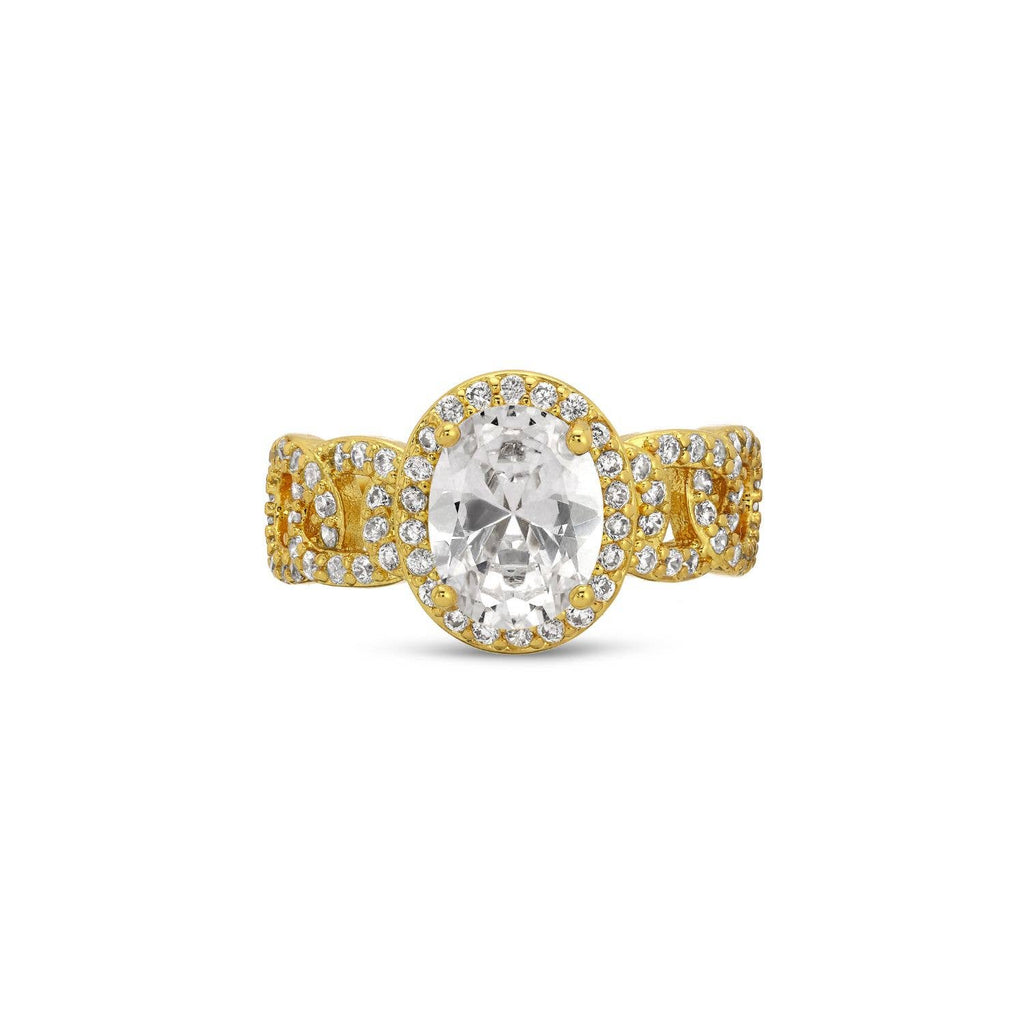 Bold Glitzy Adjustable Ring