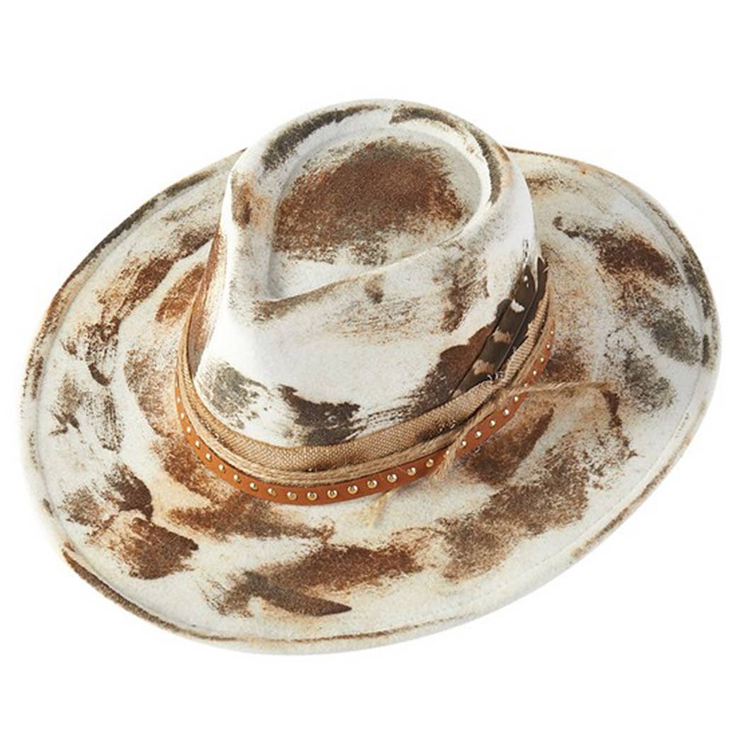 Vintage Print Versatile Shapeable Cowgirl Hat