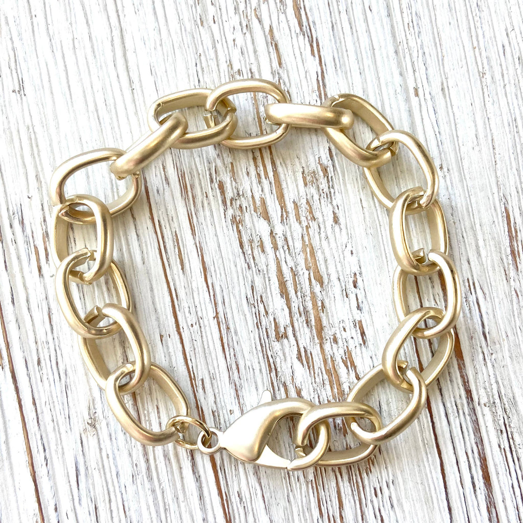 Matte Gold Chunky Bracelet