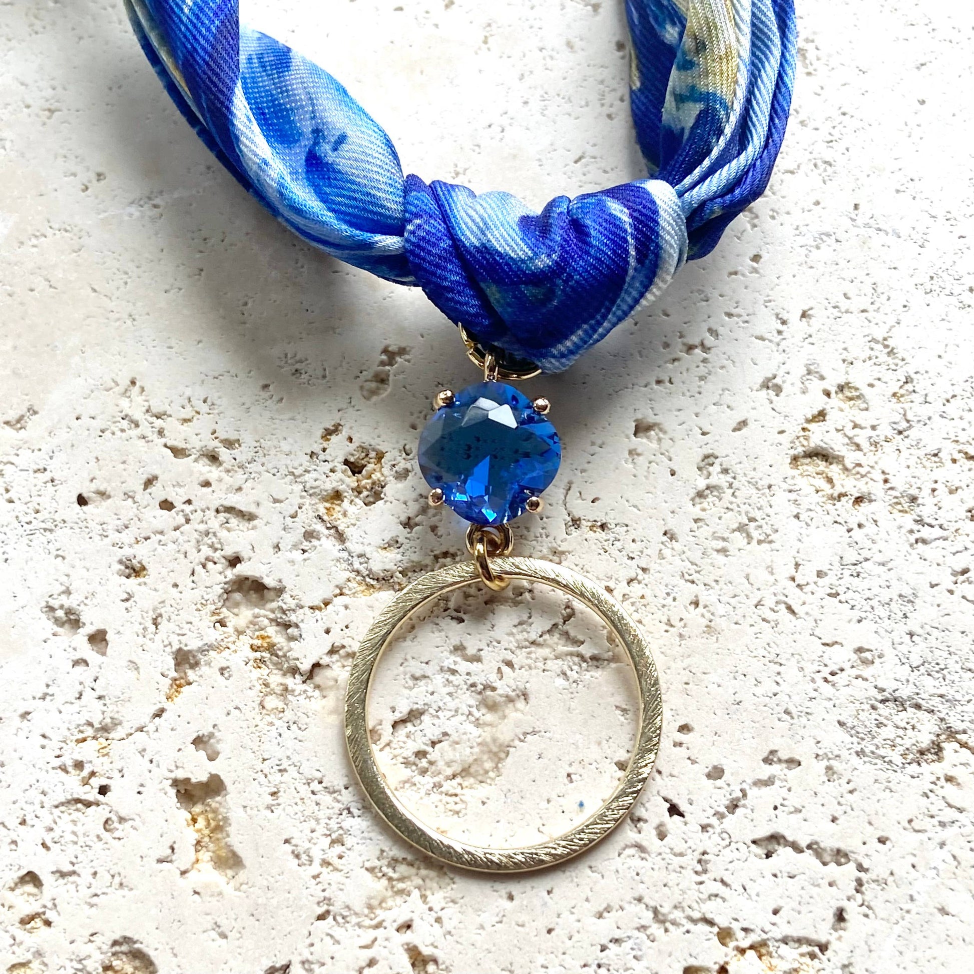 Van Gough Scarf Necklace w/ Charms + Pendants