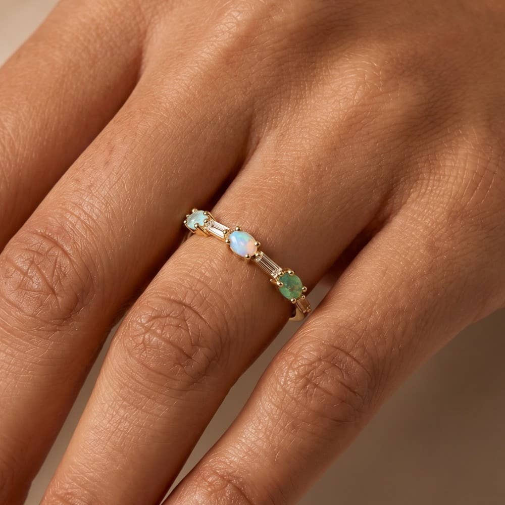 Gold Dipped Assorted Delicate Cz Ring