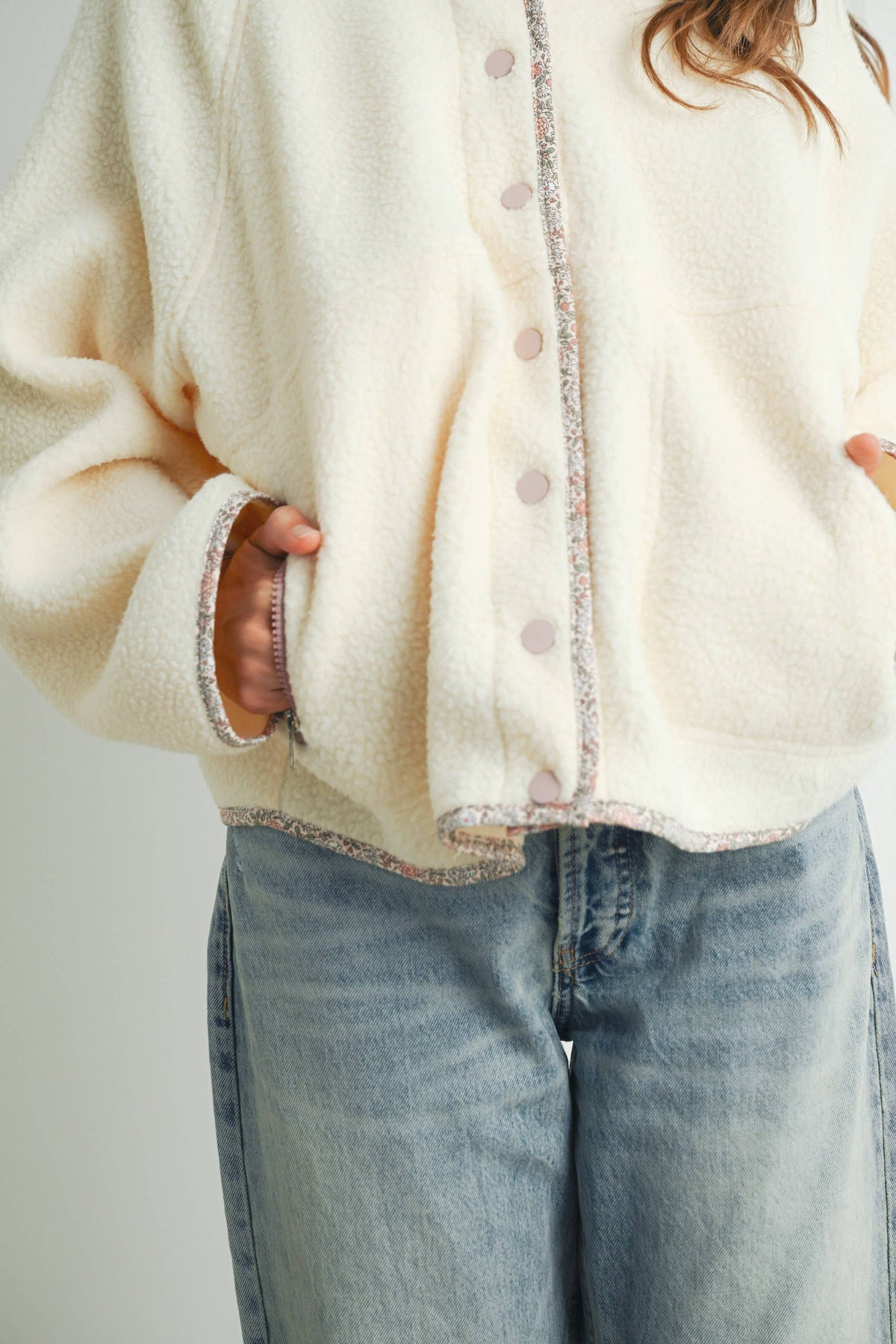 Serenity Cozy Sherpa Snap Jacket