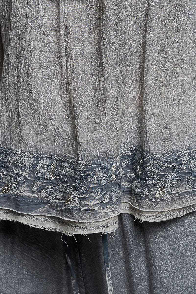 Larissa Embroidered Tassel Blouse