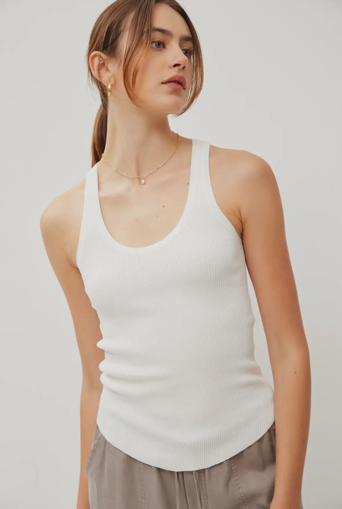 BeCool Samanta Ribbed Scoop Neck Tank
