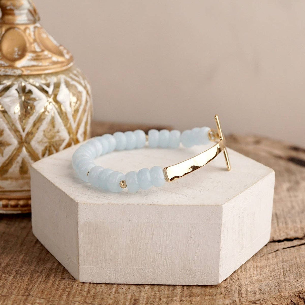 Faithful Pop – Rondelle Acrylic Cross Bracelet