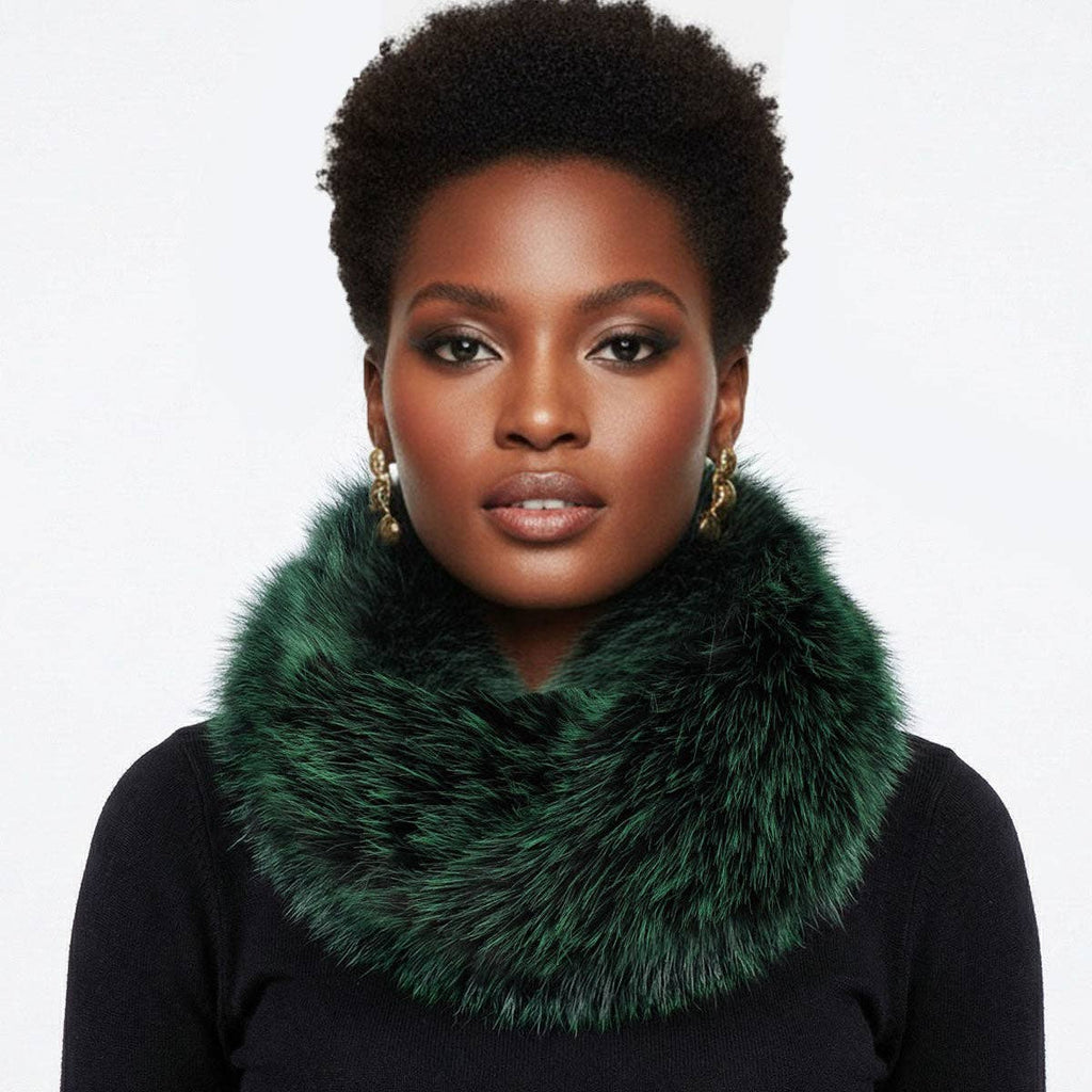 Scarf Luxe Faux Fur Collar Winter Stole