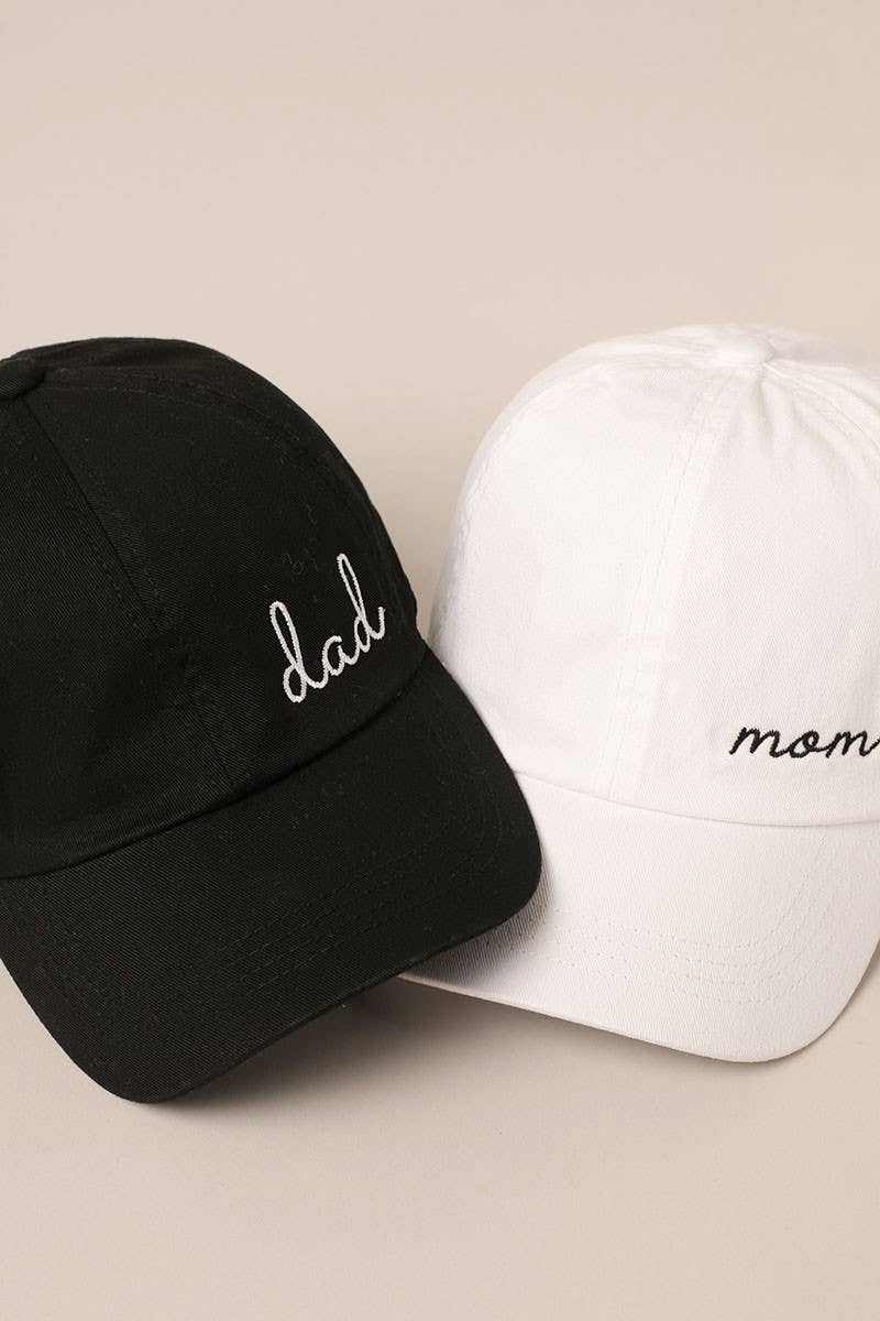 Mom Embroidered Cotton Baseball Dad Cap