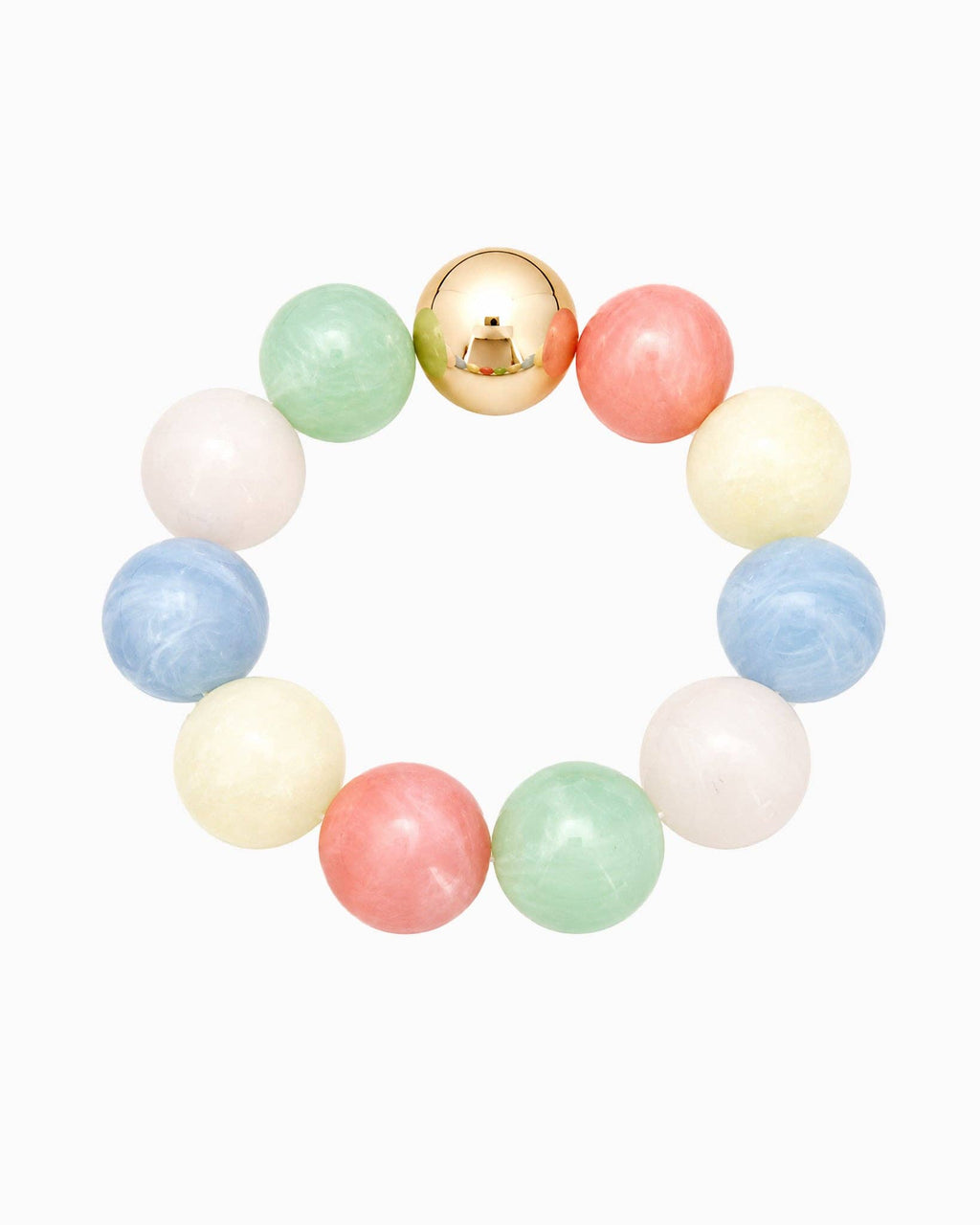Pastel Marble Statement Beaded Stretch Bracelet