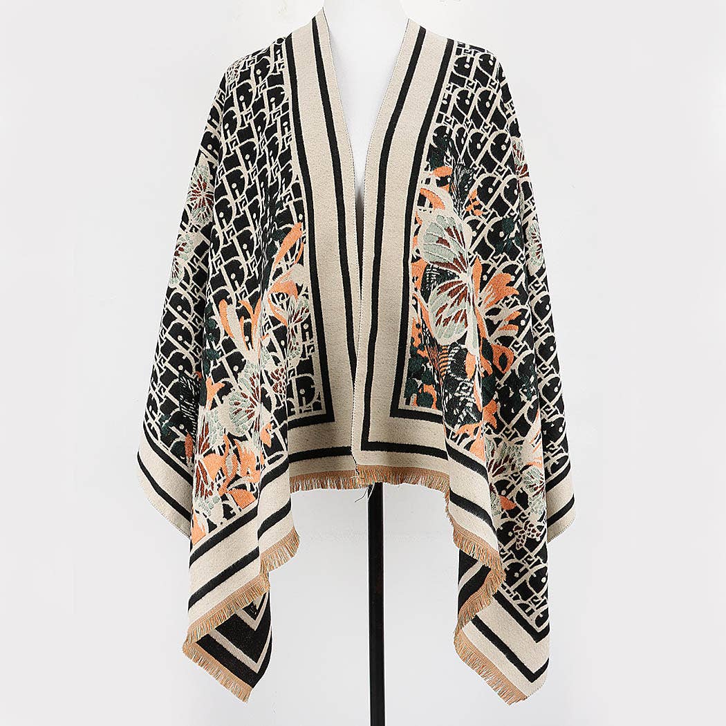 Delphine Lattice Floral Scarf