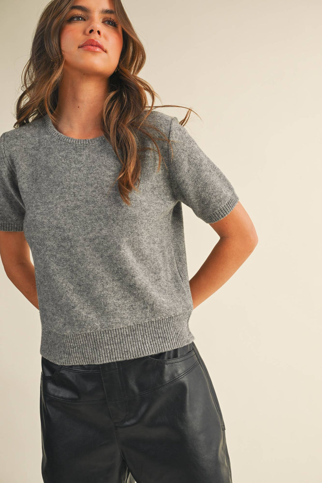 Sabine Short Sleeve Crew Neck Sweater