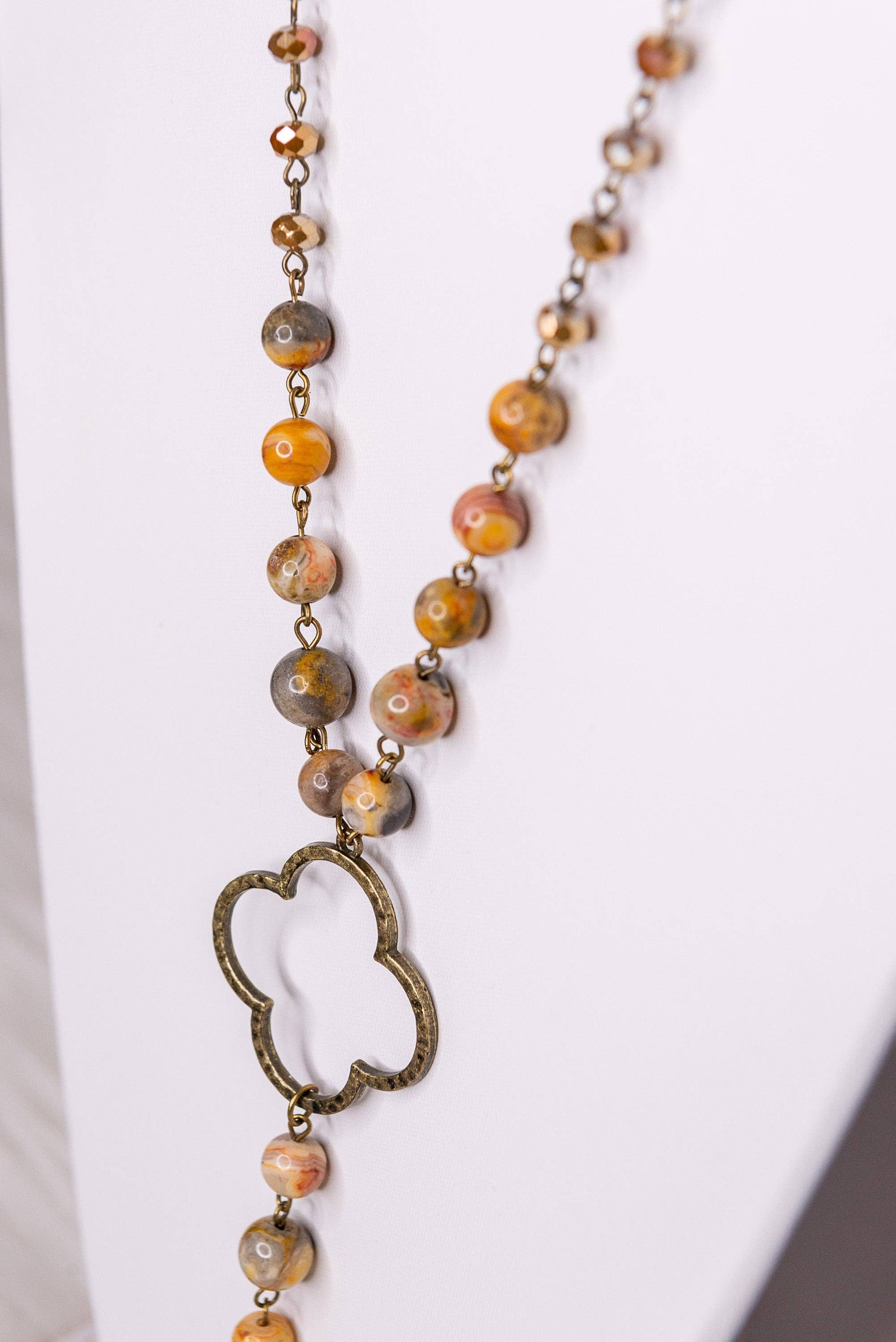 Boho Necklace Alani Necklace in Taupe