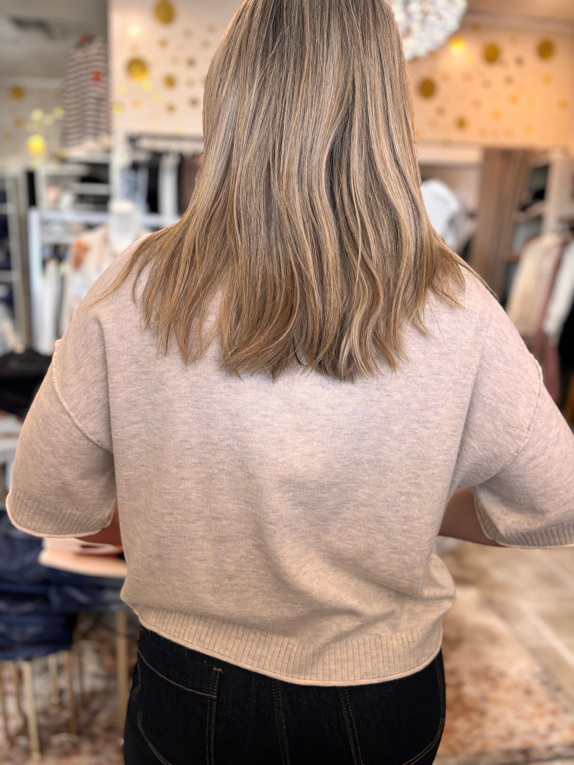 Ylena Lightweight Short Sleeve Sweater