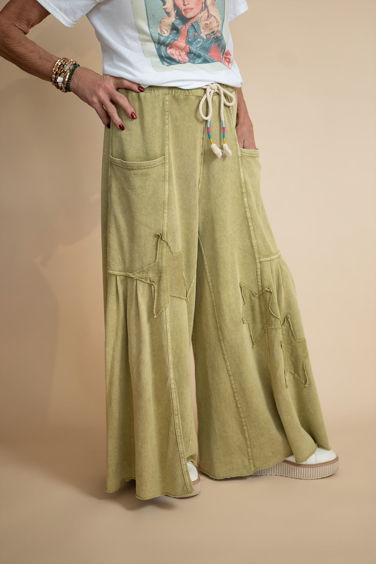 Lennox Star Patch Palazzo Pants