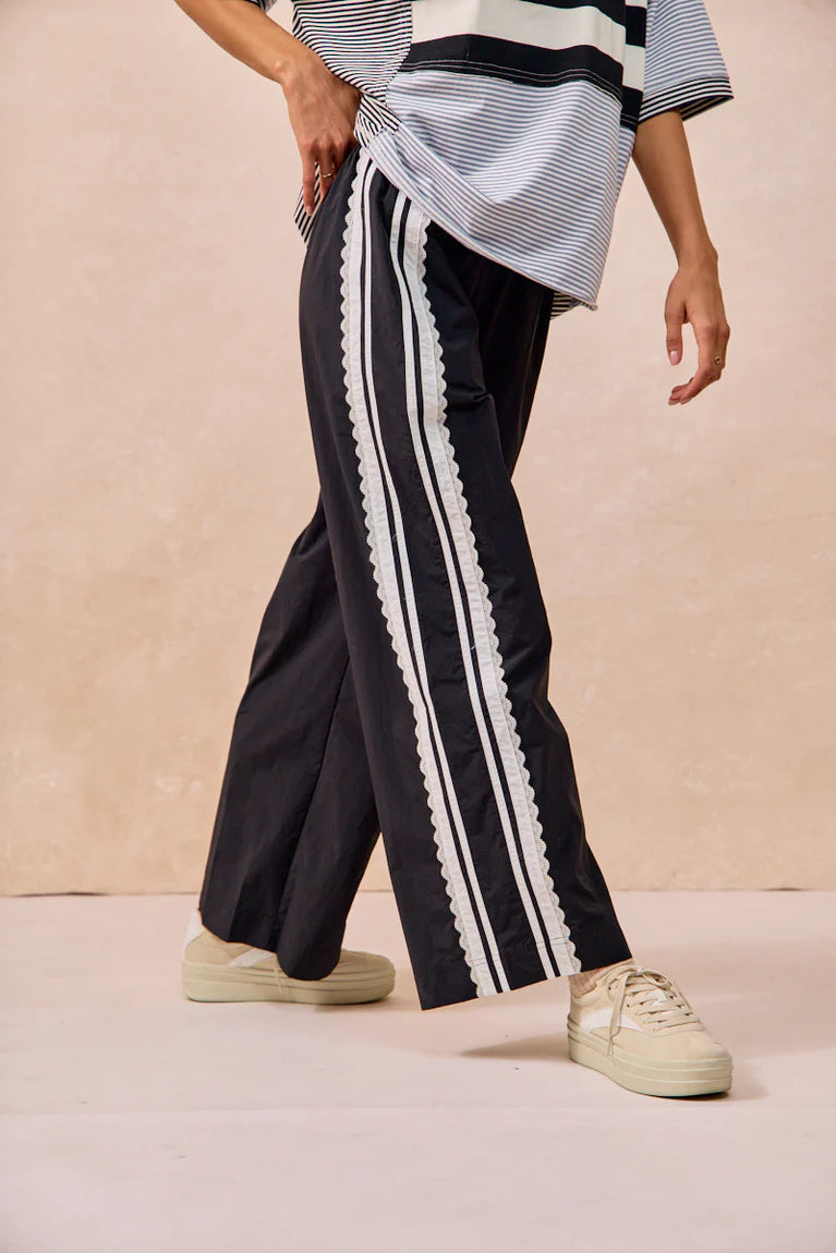 Reese Side Contrast and Lace Detailed Track Pants
