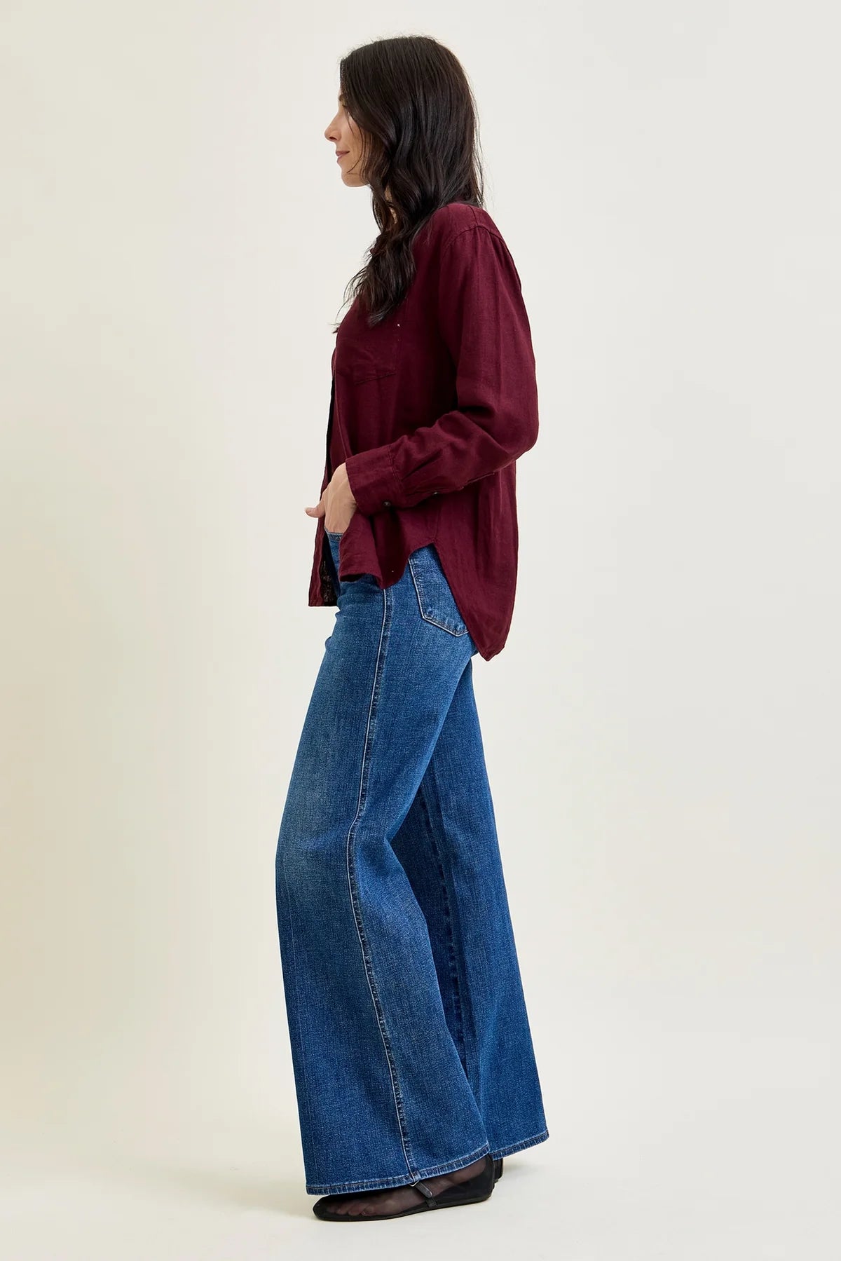 Judy Blue Jordyn Tummy Control Wide Leg Jeans