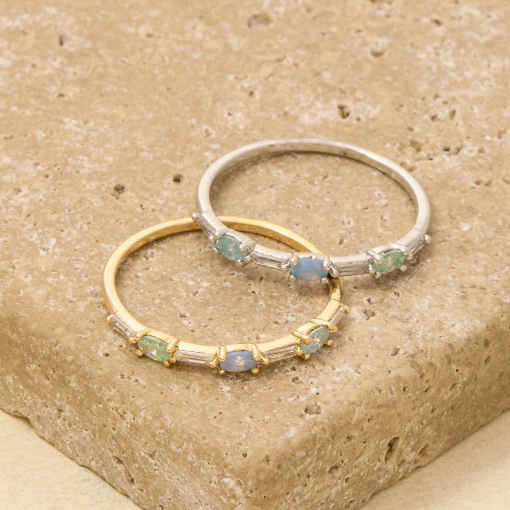 Gold Dipped Assorted Delicate Cz Ring