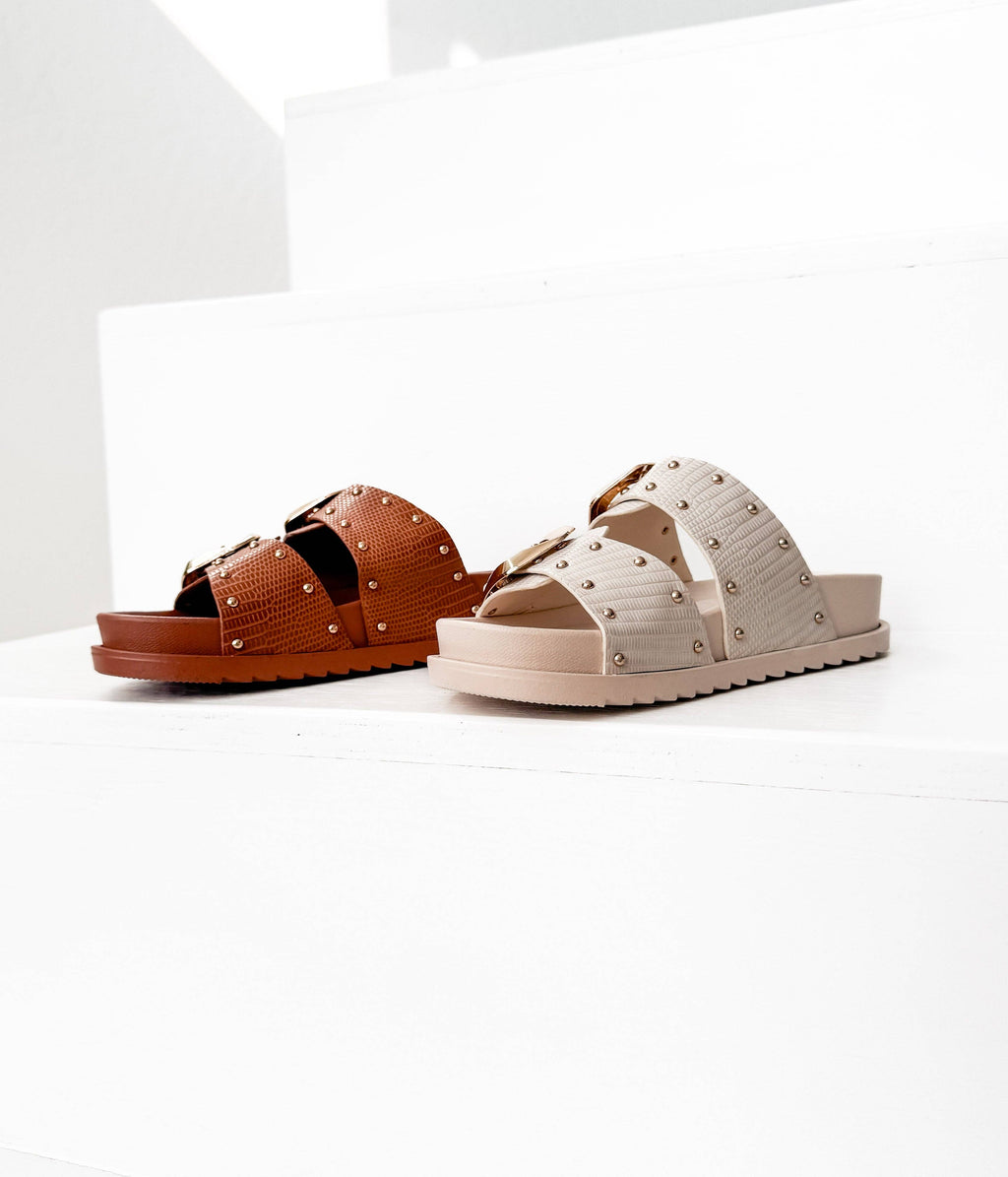 Sandals 2 Buckle in Cognac/ Marigold