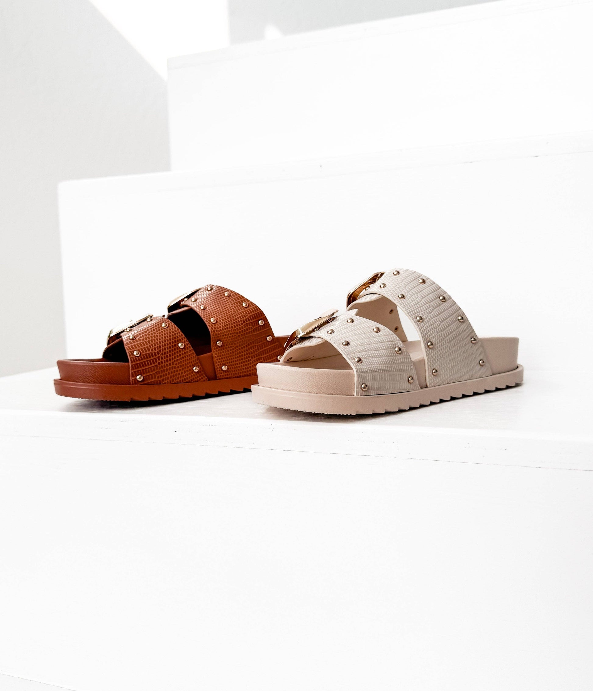 Sandals 2 Buckle in Cognac/ Marigold