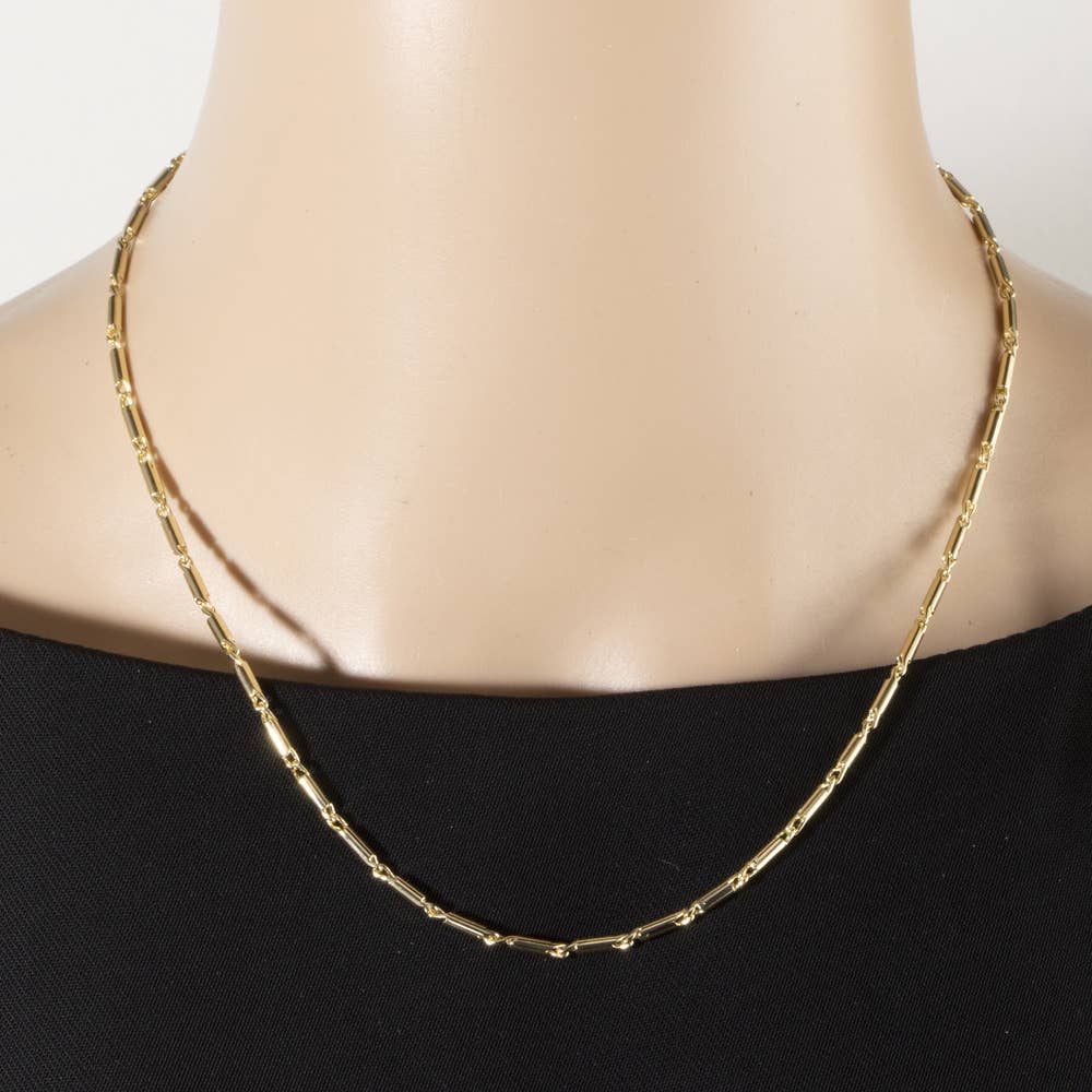Dainty Bar Link Chain Necklace