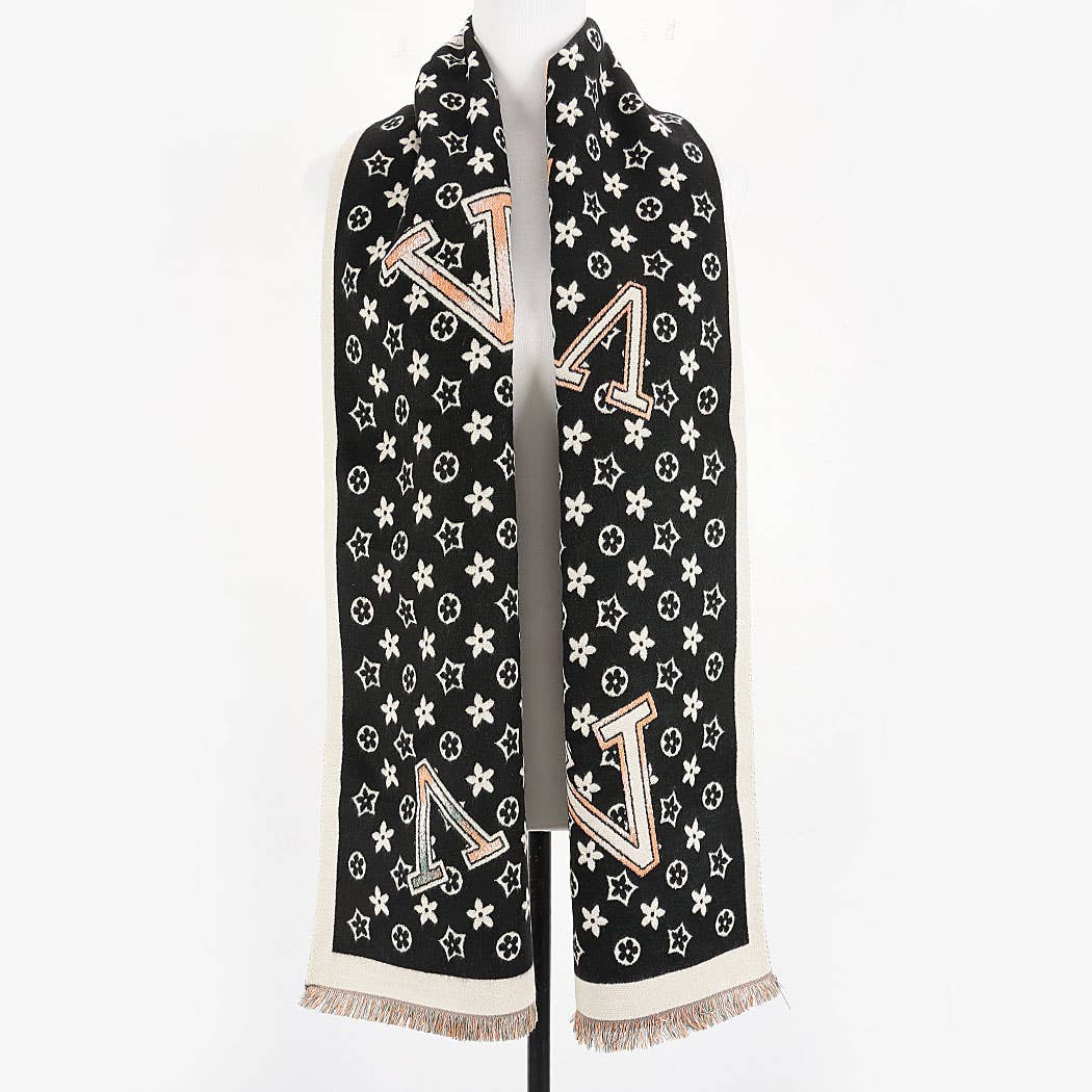 Estelle Signature Monogram Scarf