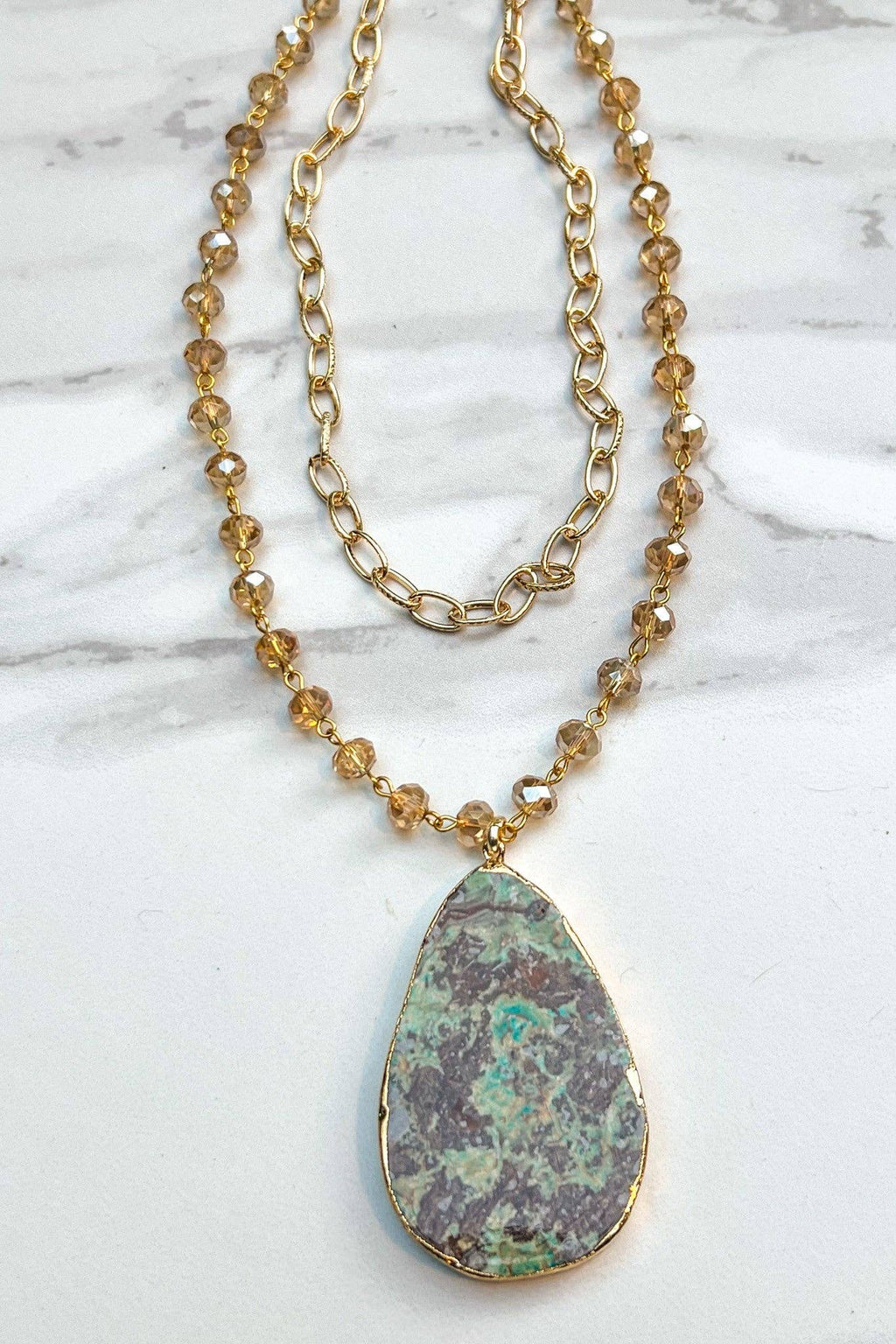 Boho Necklace/Sabrina Gold Short Necklace