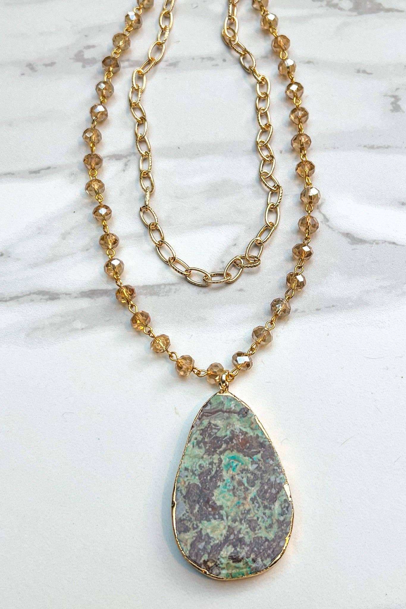 Boho Necklace/Sabrina Gold Short Necklace