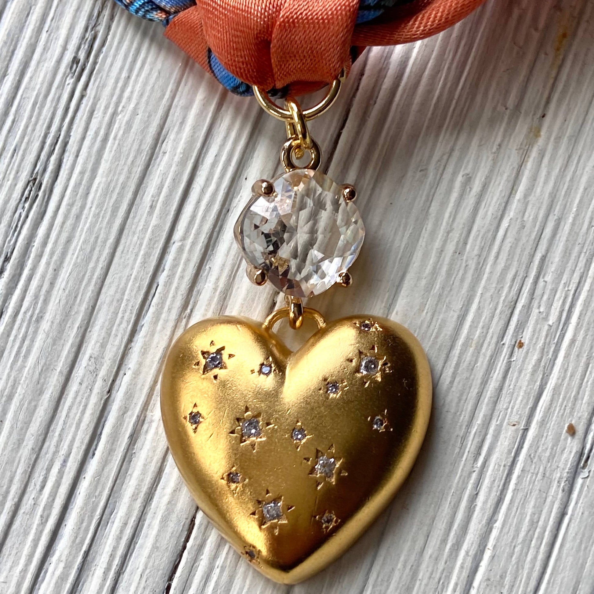 Van Gough Scarf Necklace w/ Charms + Pendants