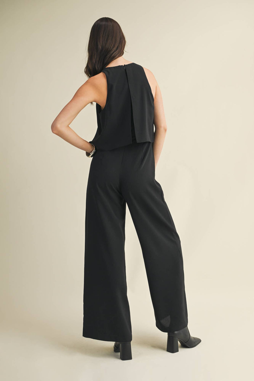 Lola Sleeveless Jumpsuit in Soft Hazel