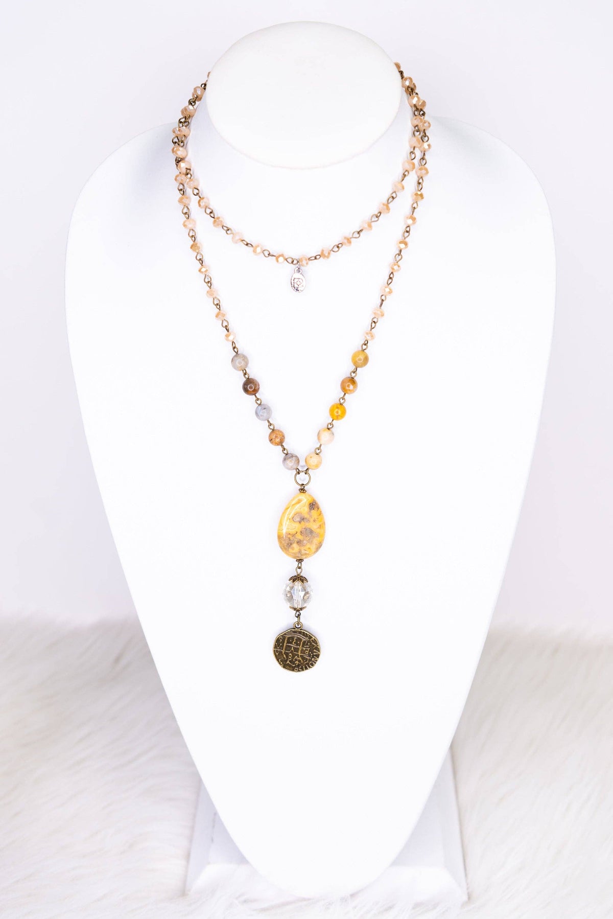 Alexis Necklace in Bamboo Blush