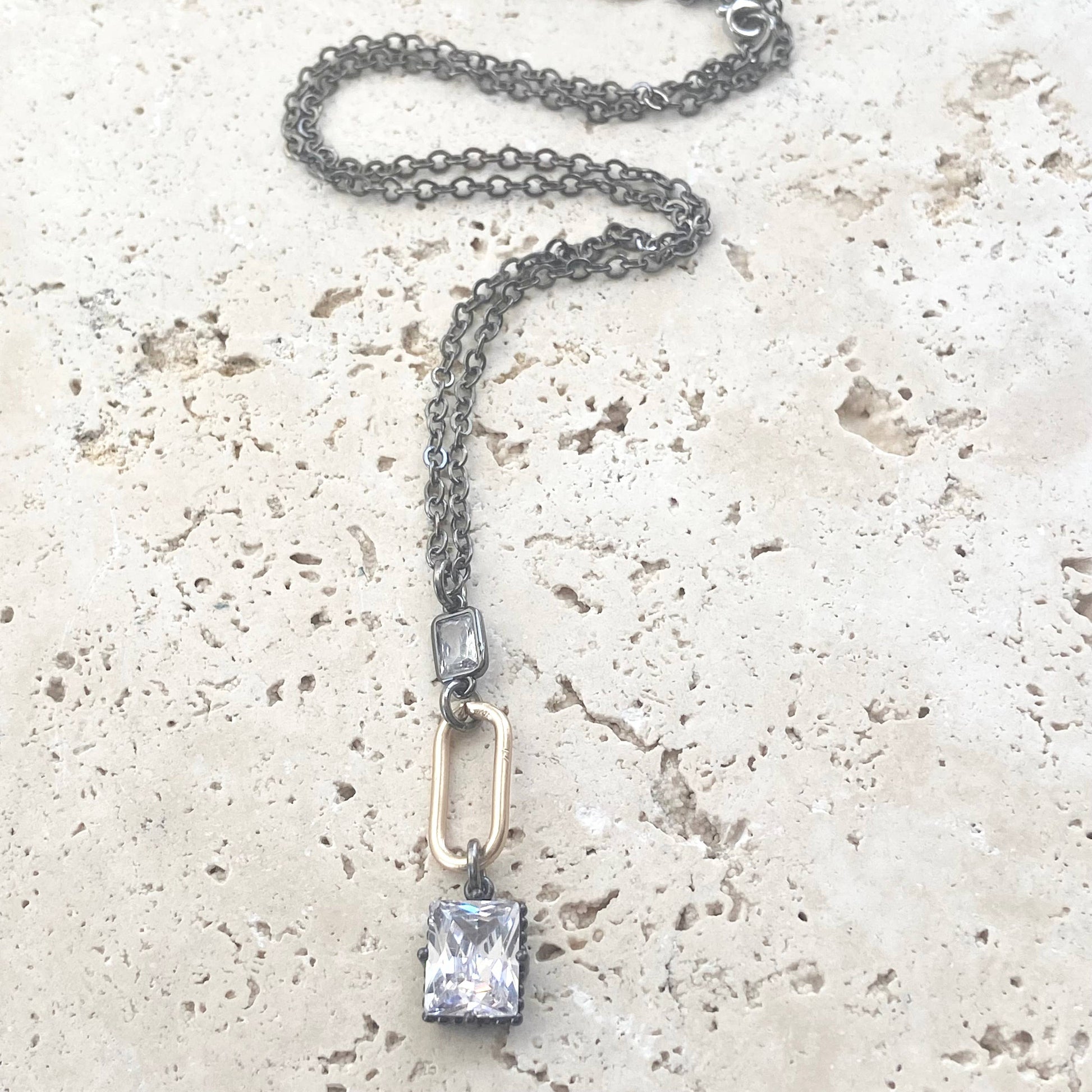 Edgy Mixed Metal Necklace