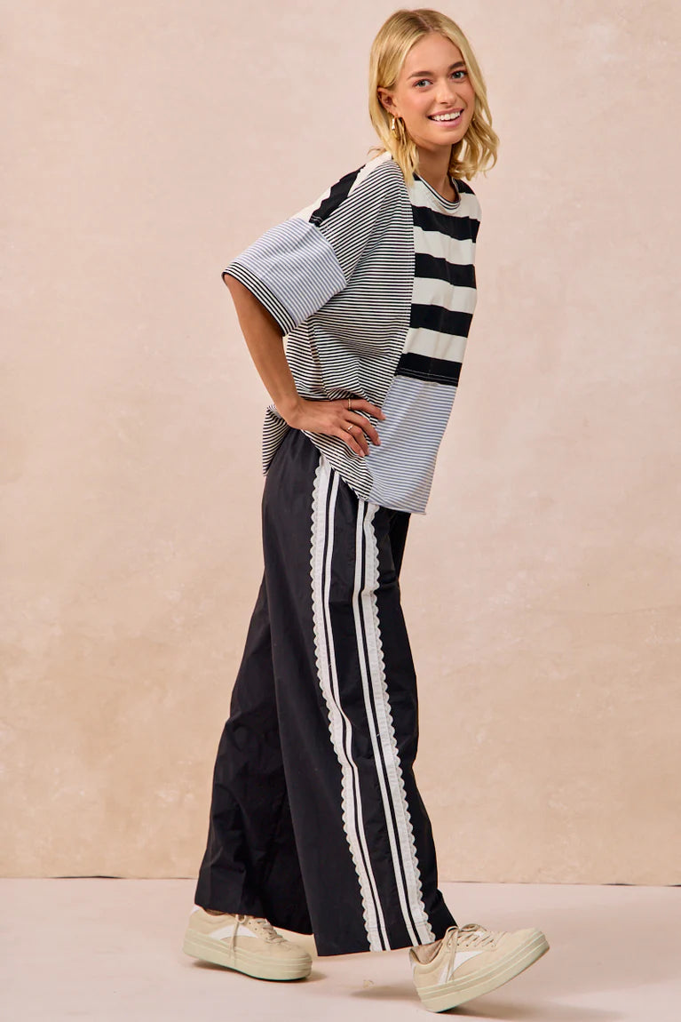 Reese Side Contrast and Lace Detailed Track Pants
