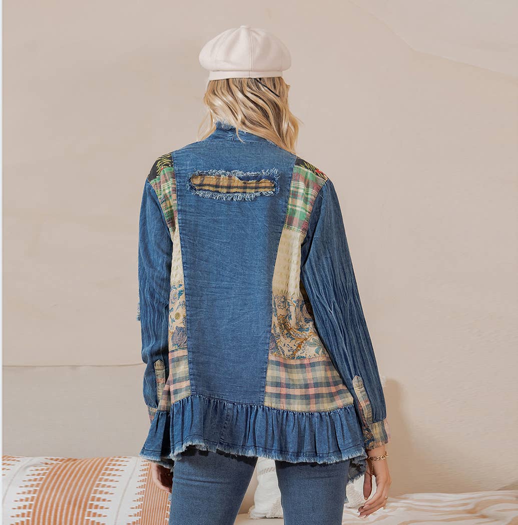 Wildflower Patched Denim Jacket