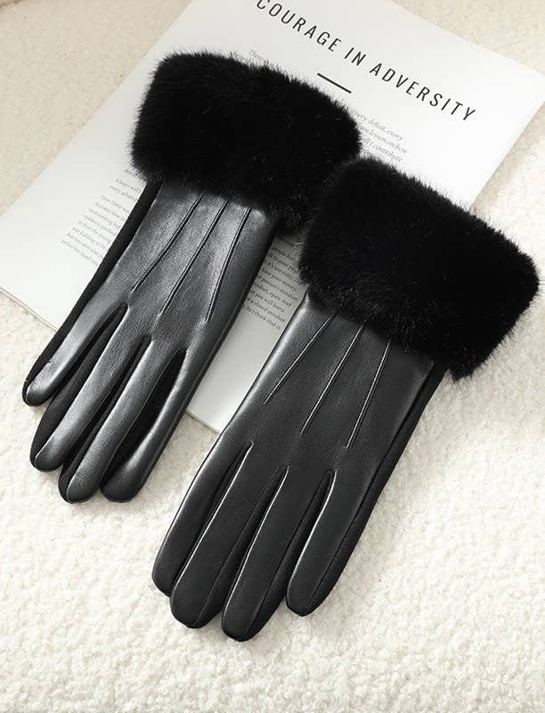 Luxe Faux Leather Gloves
