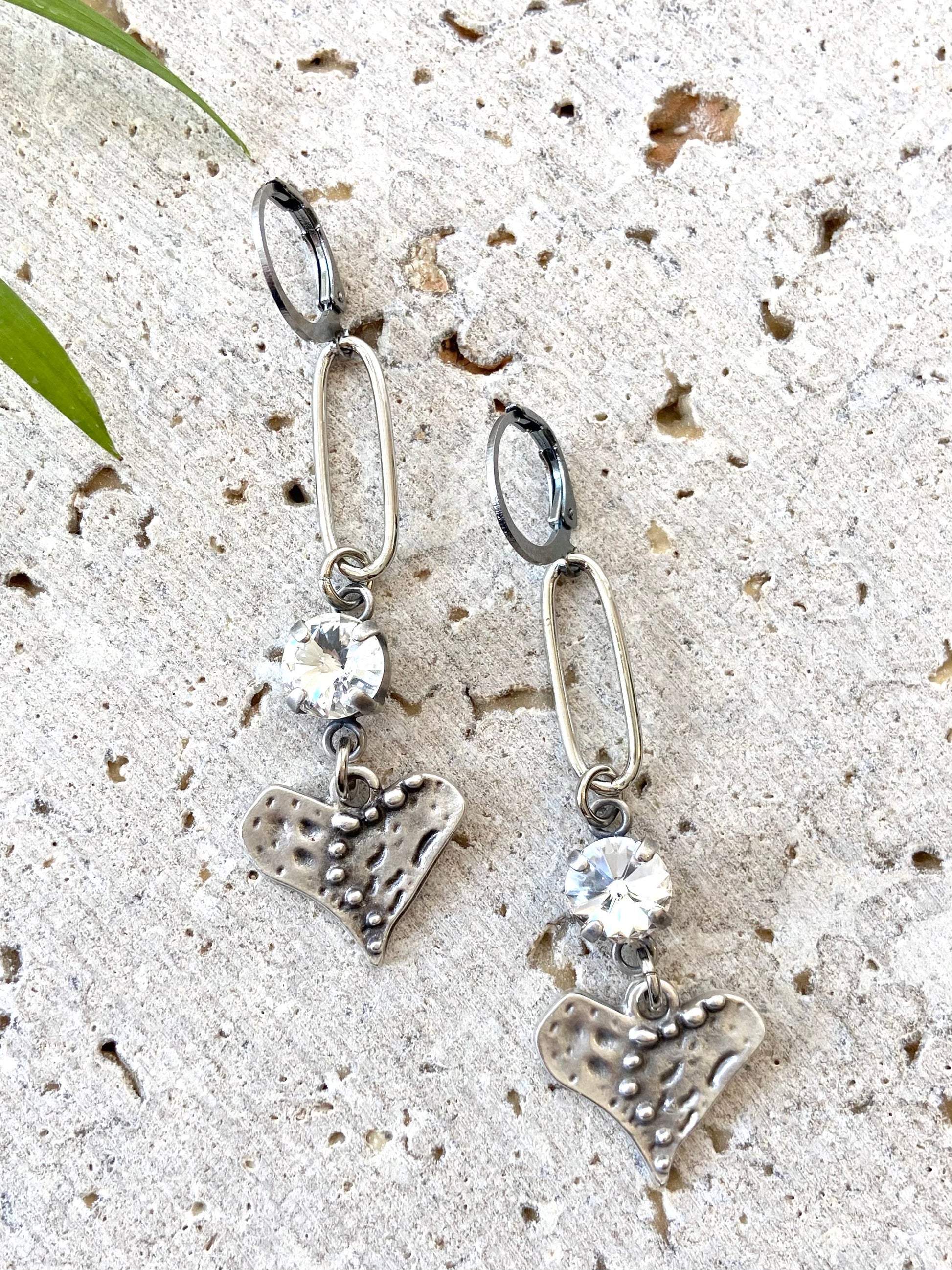 Swarovski Crystal Uno Paperclip Earrings