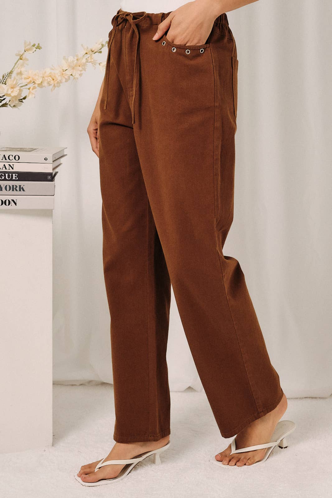 Gianna Drawstring Straight Leg Pants