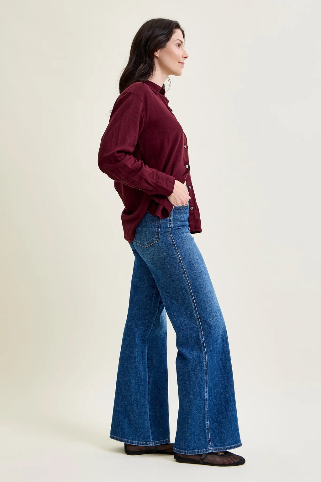 Judy Blue Jordyn Tummy Control Wide Leg Jeans