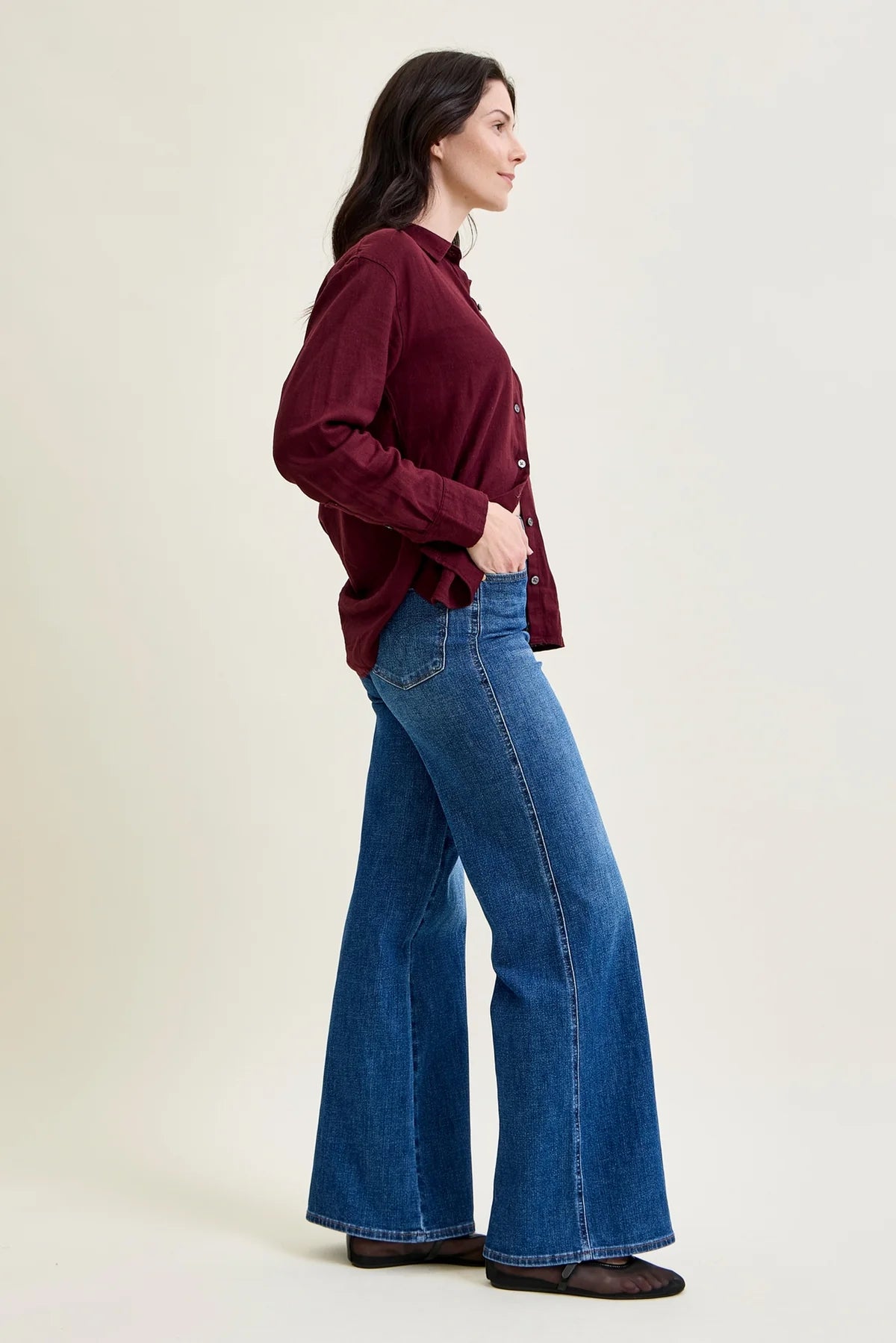 Judy Blue Jordyn Tummy Control Wide Leg Jeans