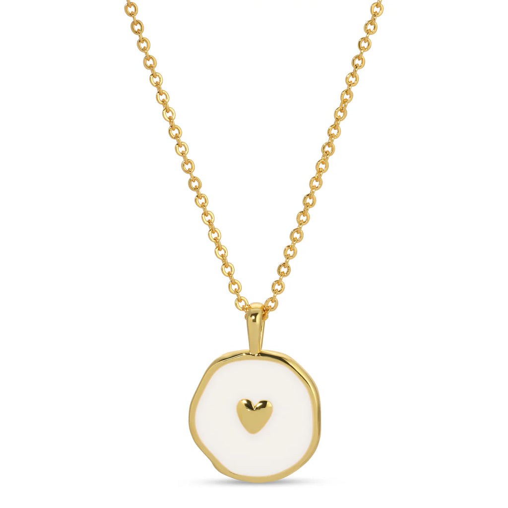 Splendid Iris Round Heart Pendant