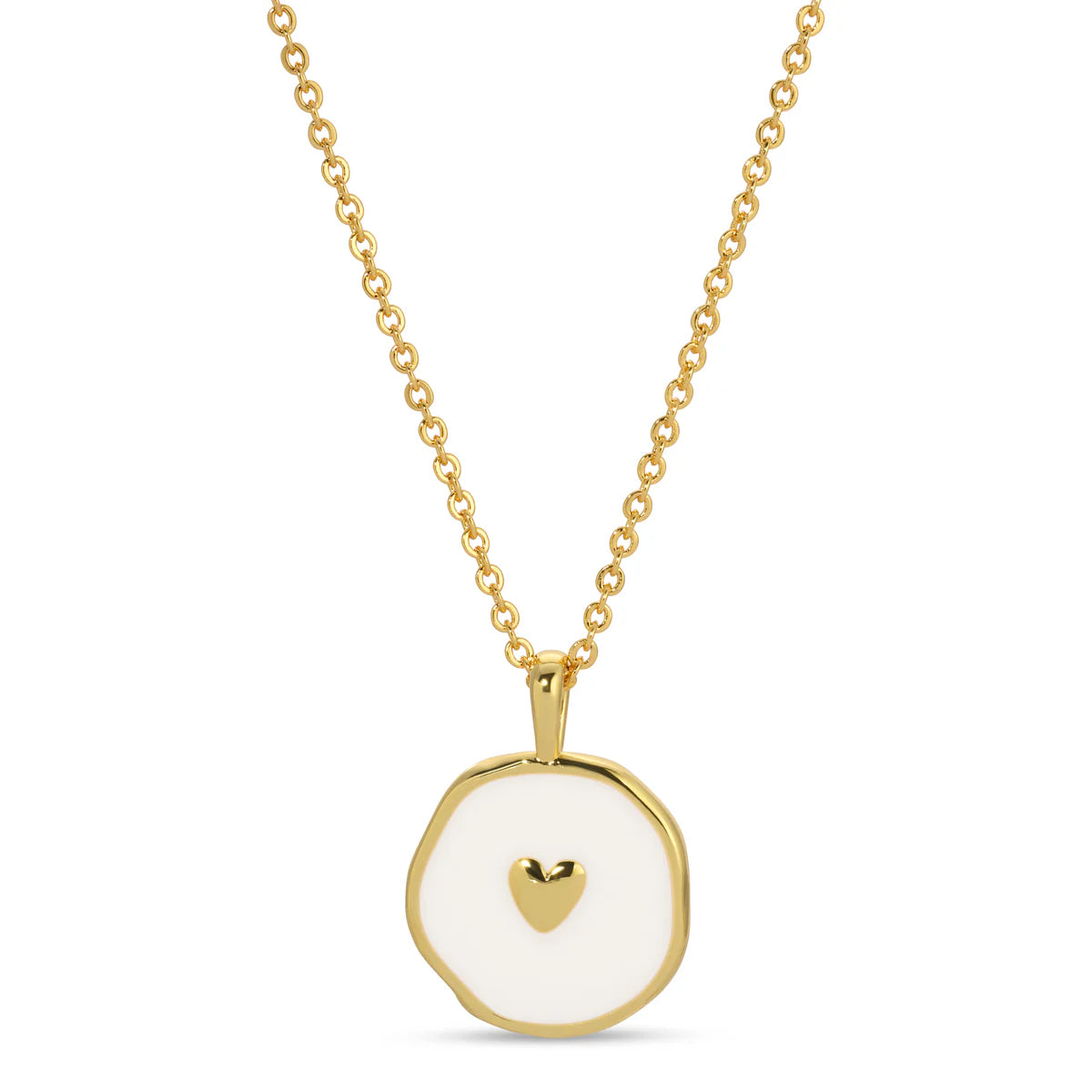Splendid Iris Round Heart Pendant