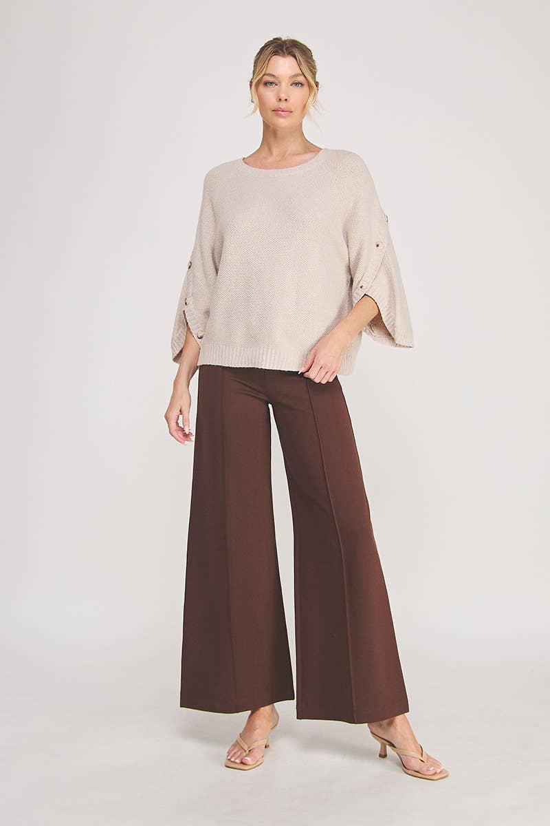 The Colette Button Sleeve Sweater