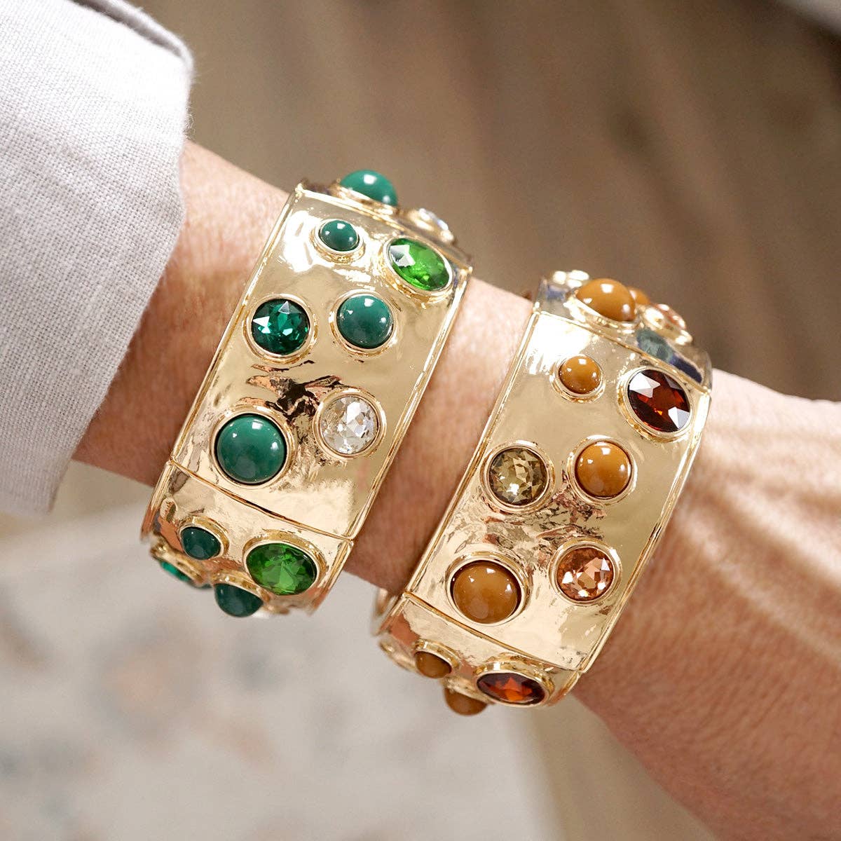 Starlit Shimmer – Crystal Cab Stretchy Bangle