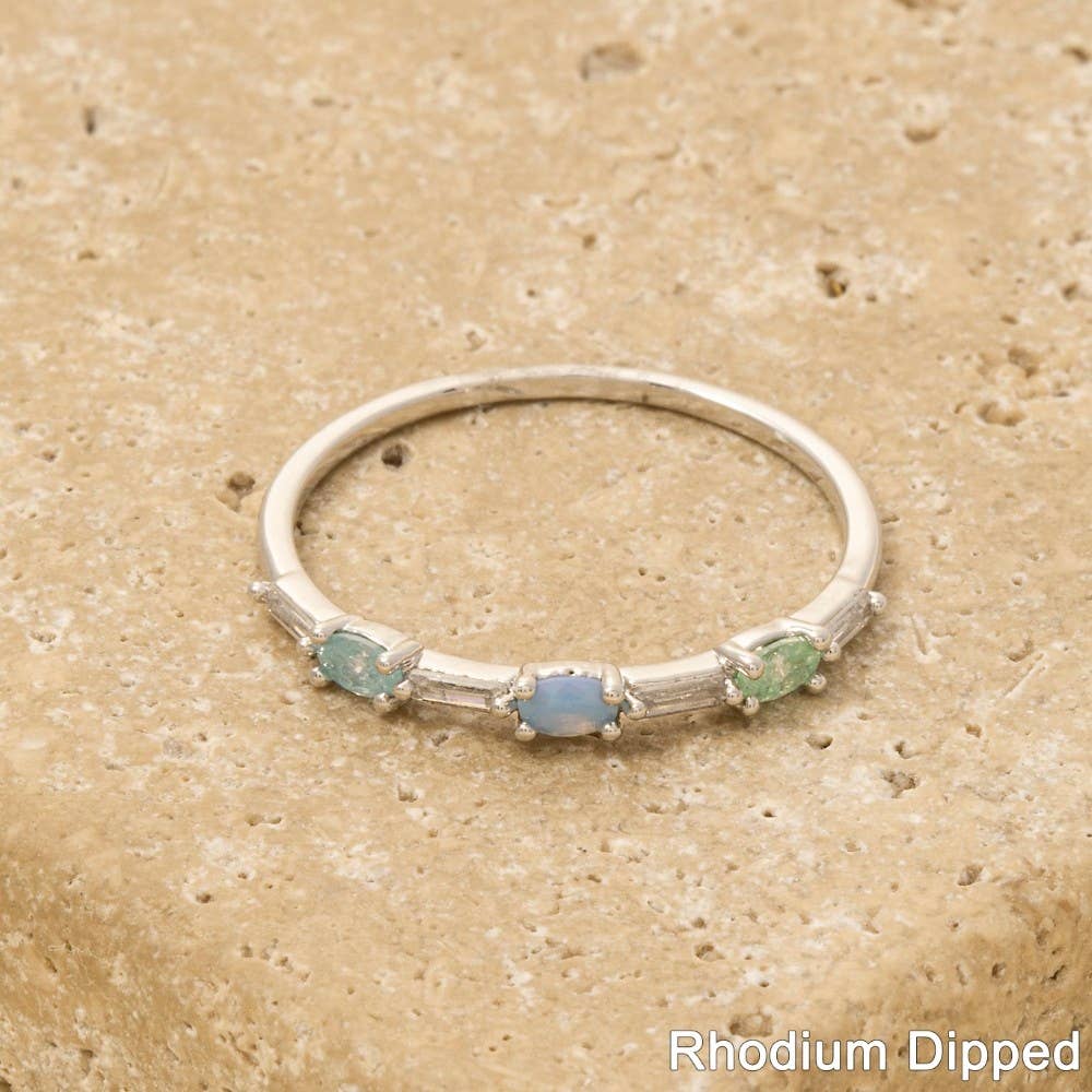 Gold Dipped Assorted Delicate Cz Ring